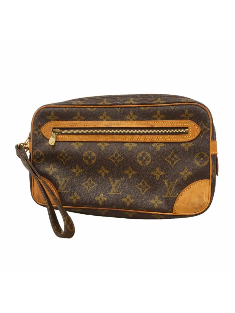 Louis Vuitton Clutch Monogram Marly Dragonne GM Brown